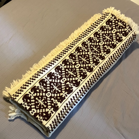 Other - Kilim 100% Wool Polish Folk Art Patterned Woven Wall Hanging with Fringe